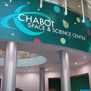 Chabot Space & Science Center Entrance sign