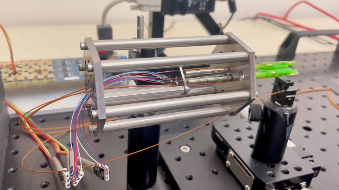 Berkeley Lab's Engineering Division is developing Iris, a new fiber-positioning robot prototype for DESI's upgrade to 'Spec-S5.' (Credit: Ella Minton and Allison Barker, Berkeley Lab)