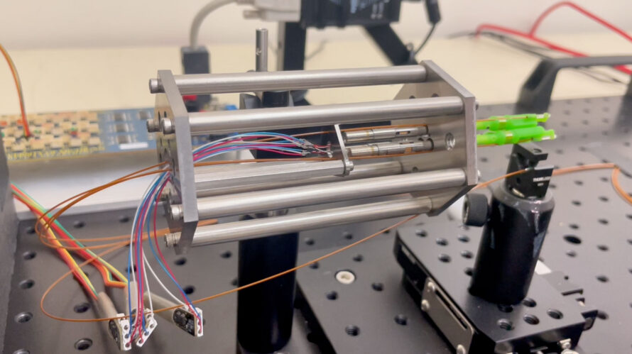 Berkeley Lab's Engineering Division is developing Iris, a new fiber-positioning robot prototype for DESI's upgrade to 'Spec-S5.' (Credit: Ella Minton and Allison Barker, Berkeley Lab)